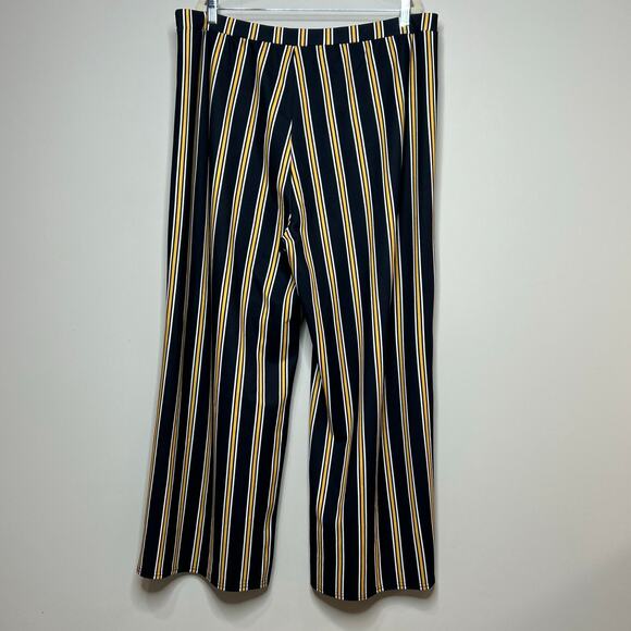 Mod X Striped Flowy Pants Size 1X Elastic Waist - Picture 4 of 8